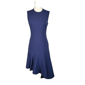 Elizabeth and James Dress 4 Blue Asymmetrical Hem Flared Pointe Knit Mini Party - Picture 1 of 11