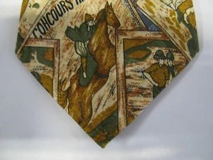 DUOMO MILANO SILK Tie Necktie 55 x 3.75 brown green 13455  - Picture 1 of 4