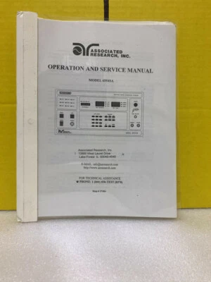 Associated Research Modelo 6554SA Manual de Operación y Servicio Foto 1 de 2
