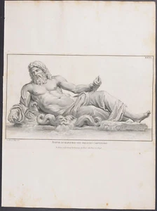 Rossi - estatuas desnudas - marforio. 26 - 1704 colección de estatuas grabado FOLIO - Imagen 1 de 1