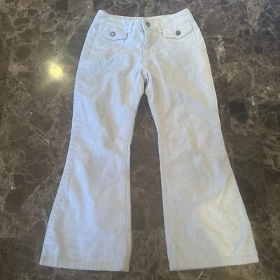 VTG 2000s Does 70s Kids Clothing Bell Bottoms Pockets Sz 6 Barbie White RARE EUC - Image 1 of 4