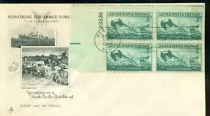 1945 FDC - Scott # 936 - Guardia Costera de EE. UU. - Art Craft Cachet UA - Imagen 1 de 1