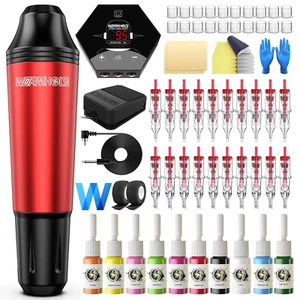 Professional Complete Tattoo Machine Rotary Tattoo Pen Gun Kit with Power Supply - Picture 1 of 7