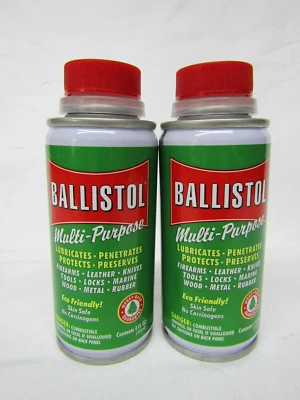 Lote de 2 - Ballistol lubricante de aceite multiusos y limpiador de pistola lata líquida de 4 oz Foto 1 de 3