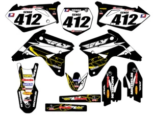 RMZ 450 2007 13 FLY Black Senge kit de gráficos compatible con Suzuki - Imagen 1 de 10