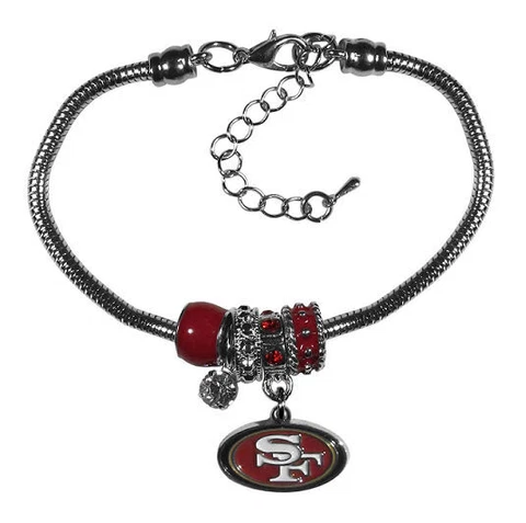 Siskiyou NFL Womens San Francisco 49ers Euro Bead Bracelet Cover