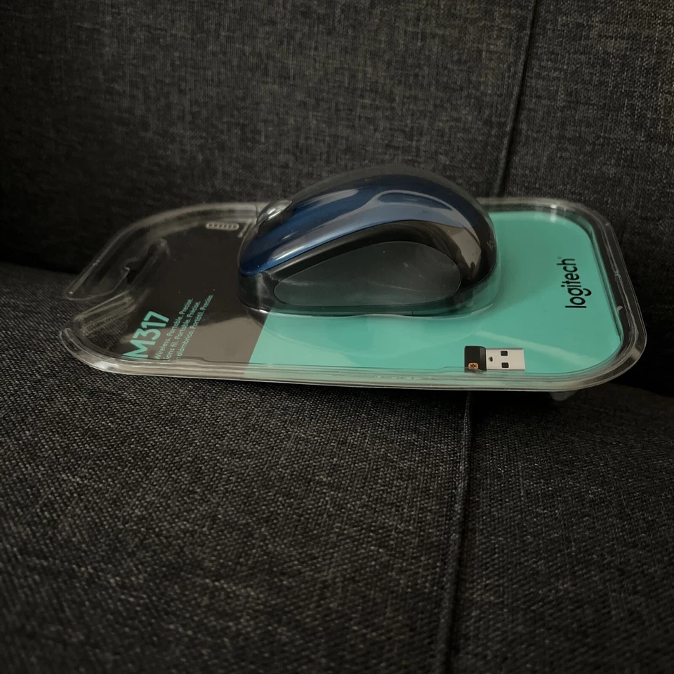 Logitech Wireless USB Mouse M317 - Blue Brand new - Image 1 of 1