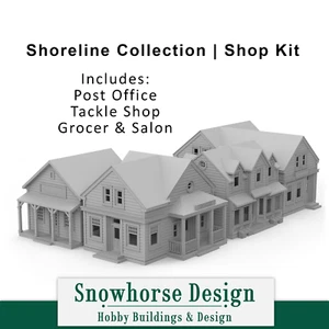 4-Piece Shop Set | Shoreline Collection (HO Scale 1:87) - Picture 1 of 11