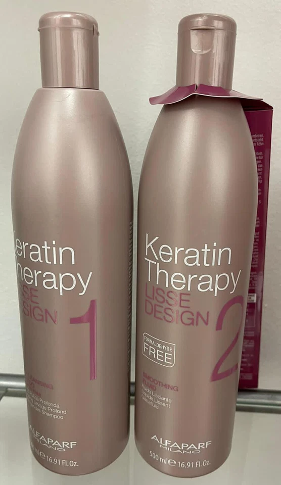 ALFAPARF LISSE DESIGN KERATIN THERAPY Deep Cleansing Shampoo / Smoothing Fluid - Image 1 of 1
