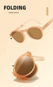 Retro Men Women Folding Square Sunglasses UV Protection Foldable Glasses Eyewear - Picture 1 of 23