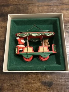 Hallmark 1982 Jolly Trolley Santa Clause Conductor Ornament - Picture 1 of 8