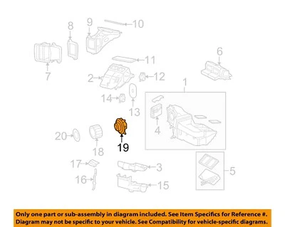 Componentes calentadores evaporador Ford OEM 04-07 Freestar - motor soplador 4F2Z19805AA Foto 1 de 2
