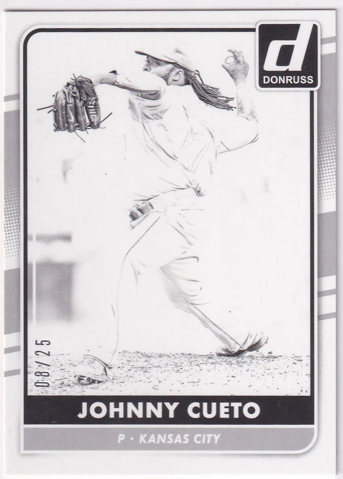 JOHNNY CUETO/25 DONRUSS PRUEBA NEGRO PARALELO GIGANTES #153 2016 16 PANINI Foto 1 de 1