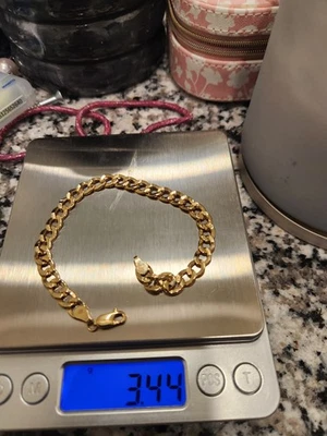 18k Gold Cuban Link Bracelet 3.44 grams 8in - Image 1 of 4