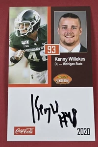 Kenny Willekes RC Auto 2020 Senior Bowl Michigan State Spartans signiert Vikings - Bild 1 von 2