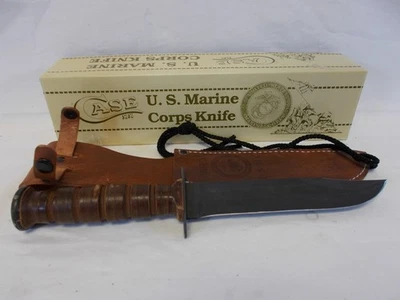 Case USMC 7" Carbon Steel Fixed Blade Knife (00334) - Image 1 of 2