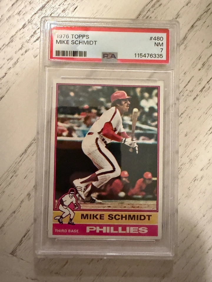 1976 Topps No480 Майк Шмидт Philadelphia Phillies PSA 7 - Изображение 1 из 2