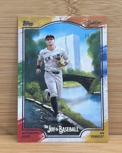 ANTHONY VOLPE 2025 TOPPS X BOB ROSS THE JOY OF BASEBALL SPLATTER /99 - Picture 1 of 2