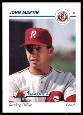 1991 Line Drive AA #509 John Martin Reading Phillies - Image 1 of 2