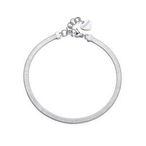 Cavigliera donna acciaio Sagapo SHK15 catena snake elegante estate - Foto 1 di 2