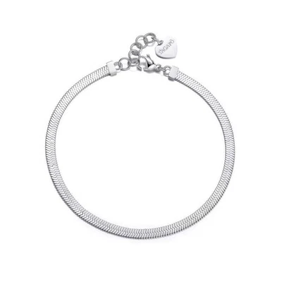 Cavigliera donna acciaio Sagapo SHK15 catena snake elegante estate - Immagine 1 di 2