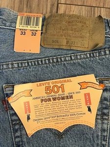 Vintage Deadstock 1993 Levi’s 501 Jeans NWT 33X32 90s Button FLY - Picture 1 of 8