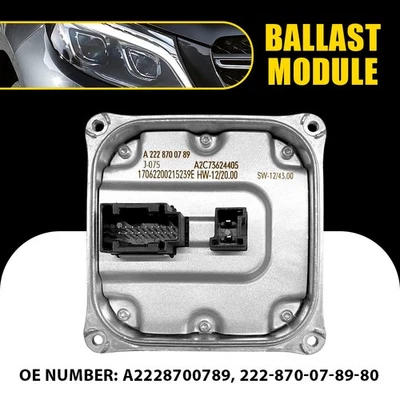 Lastre de faros LED para pasajeros para Mercedes-Benz S550 S600 S63 AMG 2016 2017-18 Foto 1 de 4