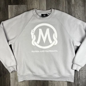Mamba And Mambacita Stone Gray Pullover Crewneck Sweater Sweatshirt Size MEDIUM - Picture 1 of 11