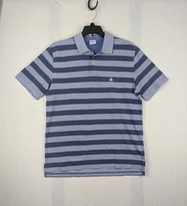 Brooks Brothers Shirt Men's L Blue Striped Performance Polo Cotton Original Fit - Picture 1 of 11