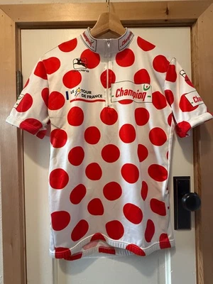 Vintage Giordana Tour De France 1995 Polka Dot Cycling Jersey  Size M Bicycle - Image 1 of 4