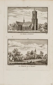 A. RADEMAKER (*1675), Kirchendarstellungen in Loenen und Bergh,  1650, Rad. - Bild 1 von 5