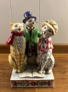 JIM SHORE "Caroling Cats" Figurine Heartwood Creek 2008 - 3 Singing Cats - Picture 1 of 5