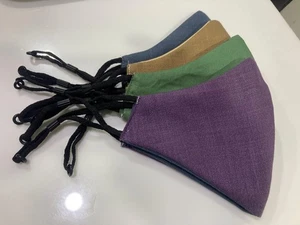 Cotton Unisex Super Breathable Cloth Face mask with Adjustable Ear Loop-12 Piece - Picture 1 of 5