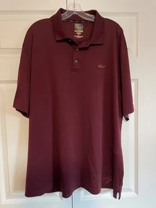 Greg Norman Tasso Elba Five Iron PlayDry Golf Polo Shirt Burgundy XXL - Bild 1 von 3