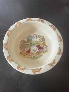 Bunnykins Royal Doulton ciotola farina d'avena osso inglese Cina allo stagno pesca - Foto 1 di 4