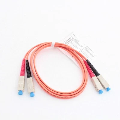 1M Fiber Optic Uplink Multi-Mode Duplex Patch Cable Cord SC 62.5/125 62DSC-M01 - Image 1 of 4