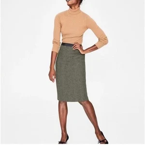 Falda a Cuadros Boden British Tweed by Moon Línea A Azul Gris Talla 14R - Imagen 1 de 5