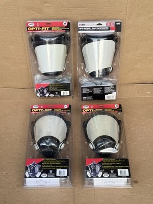 Lot Of 4 SPERIAN 762000 Survivor Opti-Fit NIOSH Full Face Respirator - MEDIUM - Image 1 of 4
