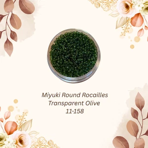 Miyuki 11/0 Runde Rocailles 11-158 Transparent Oliv 20 Gramm - Bild 1 von 2
