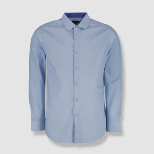 $48 Galaxy by Harvic Men's Blue Slim Long Sleeve Casual Dress Shirt Size XL - Picture 1 of 2