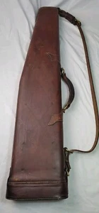 Vintage Red Head Brand Tooled Leather Brass Leg-O-Mutton Take Down Shotgun Case - Picture 1 of 15