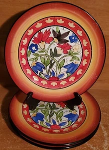 PTS / 222 Fifth NASREEN Salad plate set of 3, 9 1/8", Stoneware, Very good - Picture 1 of 10