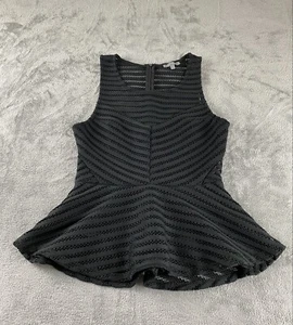 Charlotte Russe Womens Blouse Top Black M. Zip Up Polyester Breathable B1 - Picture 1 of 10