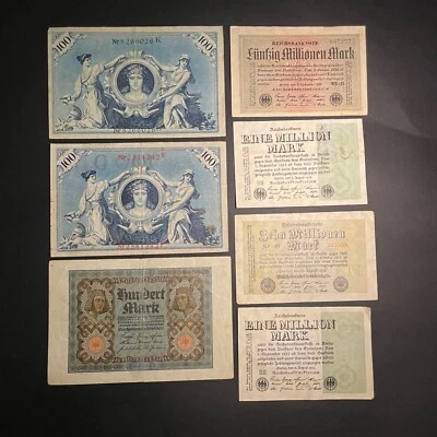 German Banknotes Lot – 1910-1923 Hyperinflation & Notgeld Collection - Image 1 of 4
