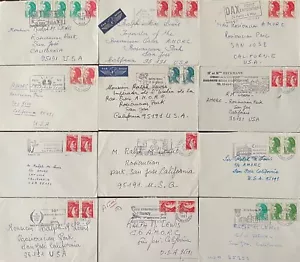 France #1884 + others w slogan cancels 1980's all diff on 12 small covers *d - Picture 1 of 1