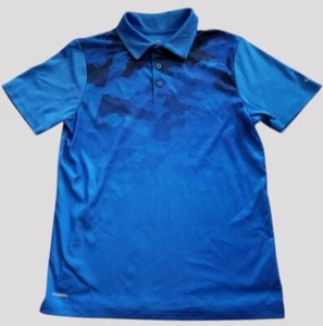 * CHAMPION Blue Short Sleeved Duo Dry Polo Style Top Boys Size 12-14 - Picture 1 of 3