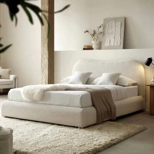 Boucle Ottoman Gas Lift Storage Bed Upholstered Double & King Size Bed Sale!!! - Picture 1 of 7