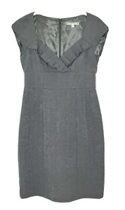 Nanette Lepore Sheath Cocktail Women's Gray Floral Brocade Dress Size 4 - Picture 1 of 6
