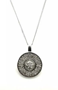 9ct White Gold Diamond Necklace 9K Gold Diamond Pendant + Chain Gift For Her WOW - Picture 1 of 24