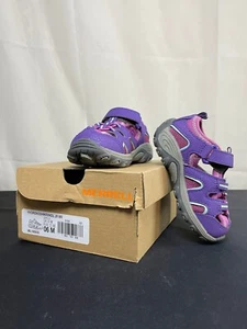 Merrell Hydro H2O ML165933 Girls Purple Pink Hook And Loop Hiking Sandal Size 6M - Picture 1 of 12